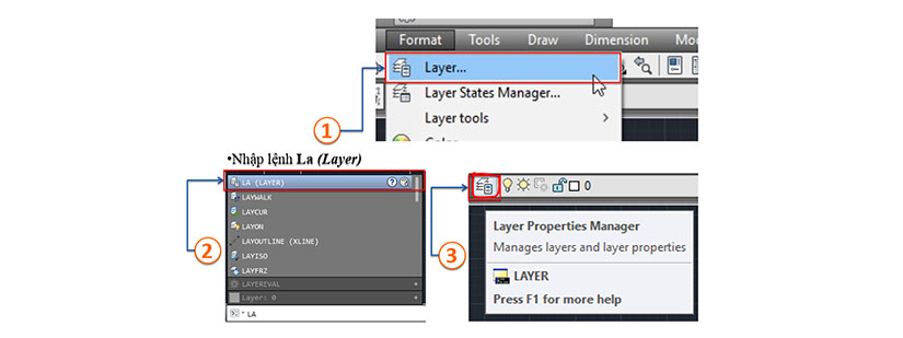 cach tao layer trong autocad 01