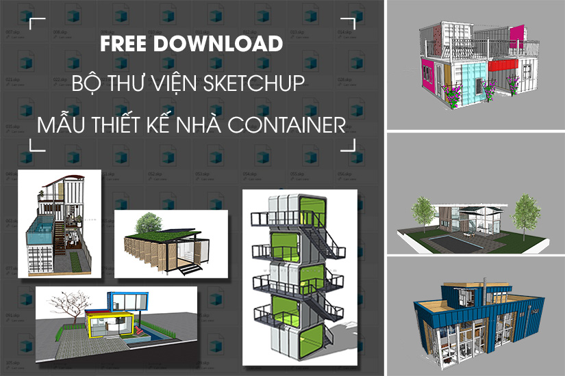 freedown thu vien sketchup nha container