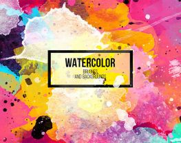  Bộ Water color Brushes Và Design Elements