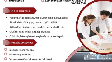 Tuyển dụng nhân viên vẽ 2D - CÔNG TY TNHH THIẾT KẾ XÂY DỰNG ĐO ĐẠC ĐÔNG Á