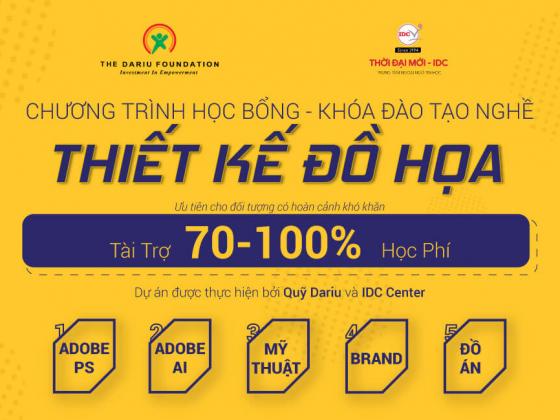 TUYỂN SINH KHÓA ĐÀO TẠO NGẮN HẠN NGHỀ THIẾT KẾ ĐỒ HỌA DÀNH CHO THANH NIÊN GẶP KHÓ KHĂN VỀ TÀI CHÍNH