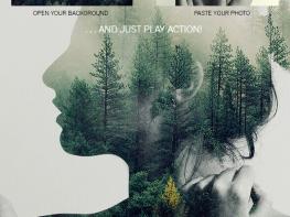 Download bộ action Double Exposure free cho photoshop