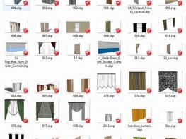 Free download thư viện Model rèm cửa file Sketchup