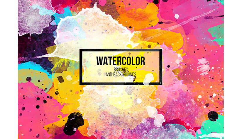 bo watercolor brushes va design elements